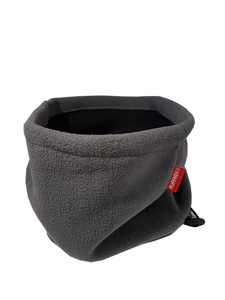 Ruffnek GREY POLAR FLEECE Neckwarmer Neck Gaiter Tube Snood/Ski Mask/Winter Beanie Hat with Adjustable Toggle - Men, Women, Children, One Size