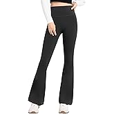 VVCsunshine Fleece Lined Leggings,High Waist Thermal Flare Yoga Pants,Black Wide Leg Pants for Women