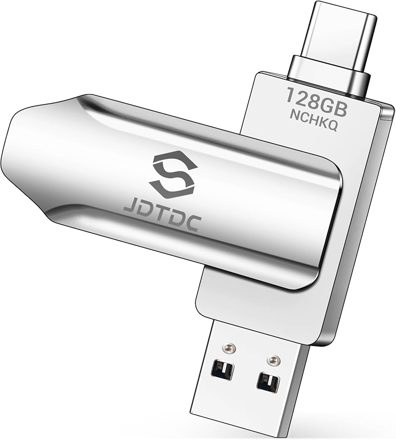 JSL JDTDC 128GB USB C iPhone Flash Drive Photo Backup Stick iPad Android