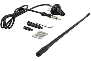 Scosche RMA900 Universal Car Radio Antenna - 13” Rubber Mast - Top Mount Replacement Antenna - Fits Domestic and Import Vehicles - Enhanced AM/FM Reception - Auto Antenna Car Truck SUV