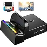 SKUYA TV Dock Station for Nintendo Switch/Switch OLED, Portable TV Docking Station Replacement with 4K HDMI Adapter/USB Port for Official (for Switch/OLED)