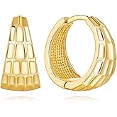 AMELINE 14K Gold Earrings for Women 14K Gold Small Hoop Earrings Gold Earrings for Womens Earring Hypoallergenic Earring 16/20mm