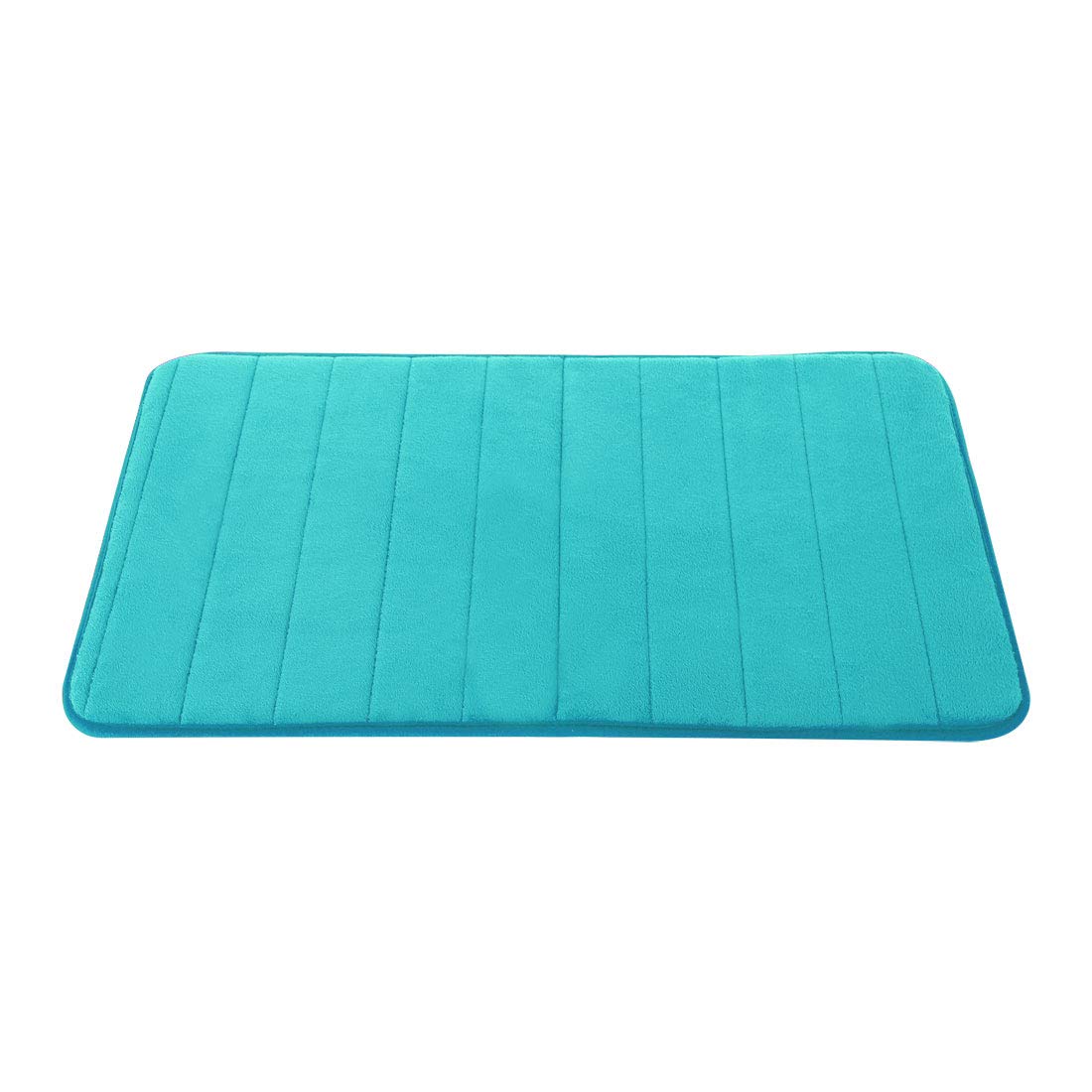 sourcing map Memory Foam Bath Mat Water Absorbent 20"x32"/ 50x80 Cm, Non Slip Bathroom Rug for Bathroom Living Room Floor Tub - Machine Washable Bath Mats Carpet Soft and Thick, Turquoise Blue