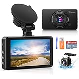 Dash Camera for Cars, Super Night Vision Dash Cam Front and Rear with 32G SD Card, 1080P FHD DVR Car Dashboard Camera with G-