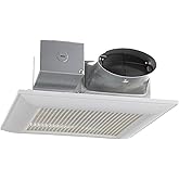 Panasonic FV-0810VSS1 WhisperValue Bath Fan + Dual Speed, 30-100 CFM | Customizable Airflow, ENERGY STAR Certified, Ceiling or Wall Installation, Continuous Ventilation Control