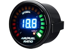 2 Inch 52mm Air/Fuel Ratio AFR Gauge Kit, Car 12V LED Digital Volt Voltage Indicator