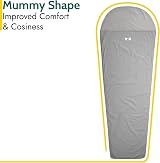 Trail Outdoor Sleeping Bag Liner Mummy Style with Pillow Slot 220cm view 3