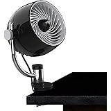 Vornado Pivot3C Compact Air Circulator Clip On Fan with Multi-Surface Mount, Black