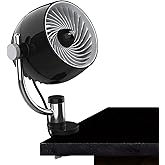 Vornado Pivot3 Clip Personal Air Circulator Fan with Multi-Surface Clip, Quiet Portable Fan for Office or Bedroom, 3 Speeds, Black