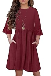 HOSIKA Toddler Girls Christmas Dress Loose Casual