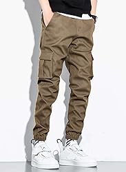 JMIERR Work Pants for Men Stretch Elastic Waist