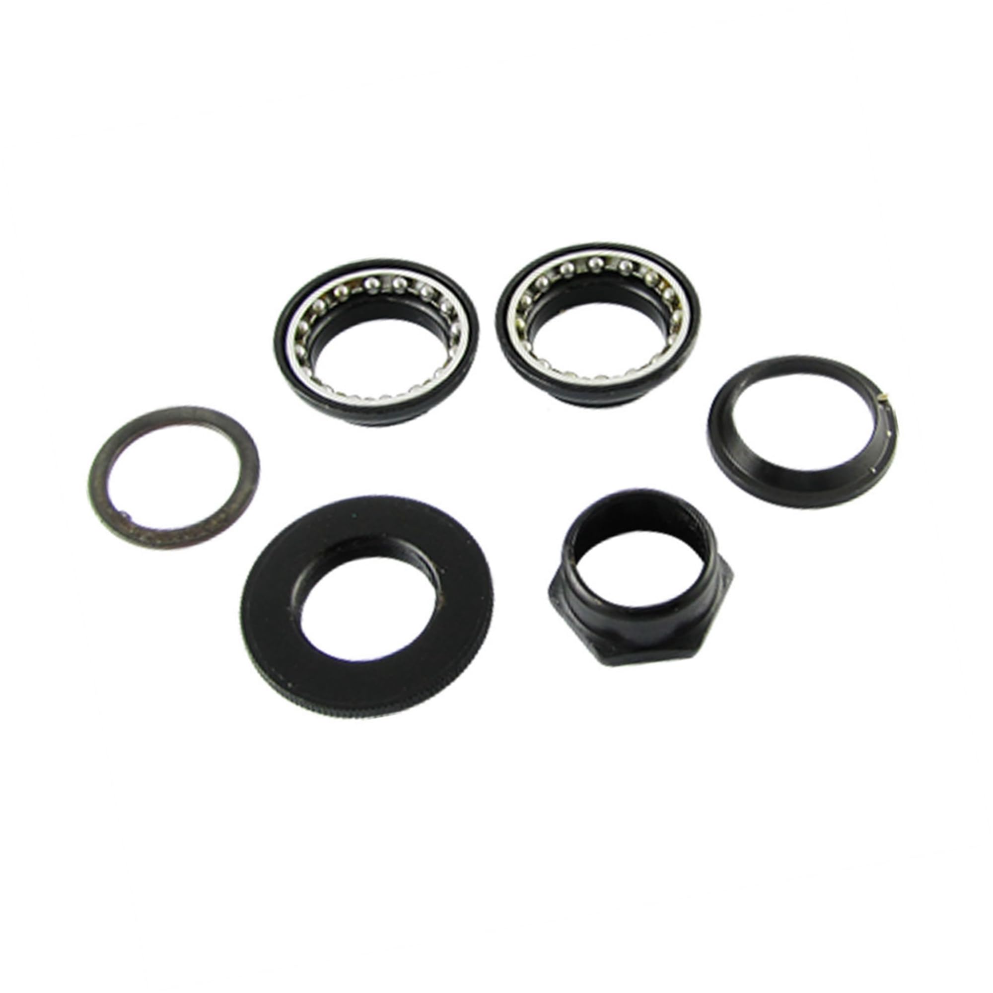 A ABSOPRO 1inch Diameter Bike Headset Bicycle Head Parts Set Black Item Replacement