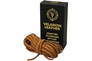 VELARION LEATHER Velarion Flat Genuine Leather Strip Cord 3mm Wide, 5 m Long Real Leather Braiding String for Jewelry Making, Crafting, Beading, DIY - Thickness Options (Crazy Dark Brown, 2 mm Thickness)