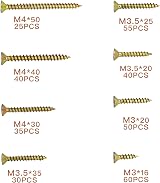 ZHENGYYUU 335 Pcs Wood Screw Assortment Kit M3.5/M4 Self Tapping Zinc Plated view 2