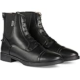 HORZE Kilkenny Kids' Unisex Equestrian Synthetic Leather Zip-Up Schooling Paddock Boots