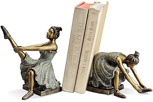 ZECKOS Ballerina Students Book Ends (Set of 2)