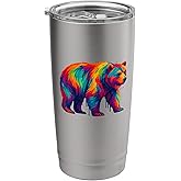 Grizzly Bear Paint Drip - Zoo Favorite Animal Stainless Steel Insulated Tumbler