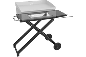 EASIBBQ Foldable Grill Cart and Cover for Blackstone 17" and 22" Table Top Griddles, Grill Stand for Blackstone 17inch & 22inch TableTop Griddle, Camping and Outdoor Cooking.