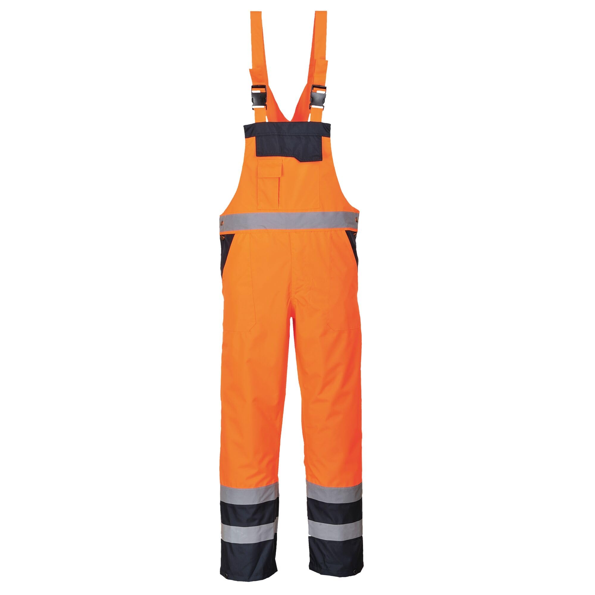 Portwest Contrast Bib and Brace - Lined, Size: S, Colour: Orange, S489ORRS