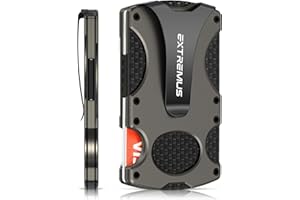 Extremus Mens Wallet, Slim Tactical Wallet with Money Clip and Credit Card Holder, Minimalist Front Pocket Wallet for Men, Rfid Blocking Wallet