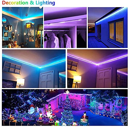 IKERY LED Streifen 20 m RGB lichtband, Bluetooth LED Strip, Selbstklebend, 16 Millionen Farben, Farbwechsel, Musiksynchronisation, Steuerung per App, geeignet für Innendekoration, Bars, Partys 9