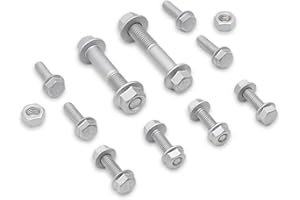 DSXULXN Front & Rear Upper and Lower Shock Bolts & Nuts Kit Compatible with 97-06 Jeep Wrangler TJ LJ