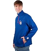 Ultra Game Men's NBA Official Super Soft Quarter Zip Sweatshirt with Zipper Pockets