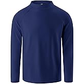Boys Rash Guard Swim Shirt Long Sleeve Rashguard UPF+ 50 SPF Sun Water Surfing Shirts for Toddler Kids Youth Teen 2T-16Y