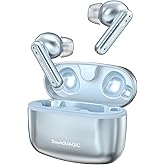 SoundMAGIC T80BT ANC True Wireless Earbuds with Hi-Res Audio,Hibrid Active Noise Cancelling, ENC Call Clarity, 20H Playtime, IPX5 Waterproof, Ultra-Comfy Fit for Sports/Work/Gaming (Blue)