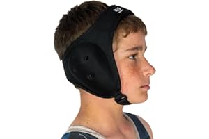 Go Earn It Soft Adjustable Wrestling Headgear, Black, Men's and Women's, Youth