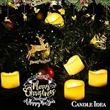 CANDLE IDEA 24x LED Flameless Flickering Tea Lights Battery Operated Warm White view 3