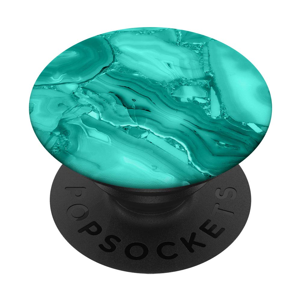 PopSockets Teal Marble-Effect Design. Teal Mint Green Marbled Design PopSockets PopGrip: Swappable Grip for Phones & Tablets