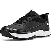 FitVille Wide Golf Shoes Men Professional Outdoor Water Resistant Golf Shoes for Course with Non-Removable Spikes