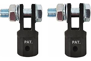 KickFun 2-Pack 1/2" Scissor Jack Adapter Drill Adapter for Use with 1/2 Inch Drive/Impact Drills/Ratchet or Standard Drive Sockets or 13/16 Inch Lug Wrench/Tire Iron Make Your Jacks Lifting Easier (2)