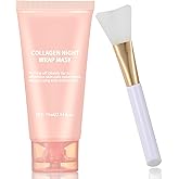 TYTCA Collagen Night Wrapping Mask Peel-Off Overnight Collagen Face Mask - Deeply Hydrates &amp; Firming &amp; Glowy - Reduce Sagging &amp; Wrinkle For Glowing Skin 2.54 fl.oz with Mask Applicator