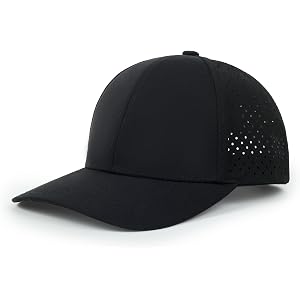 Quick Dry Baseball Cap Mesh Water-Resistant Snapback Golf Hat for Men Women | 6-Panel Trucker Hat,Sun and Rain Protection,Bre