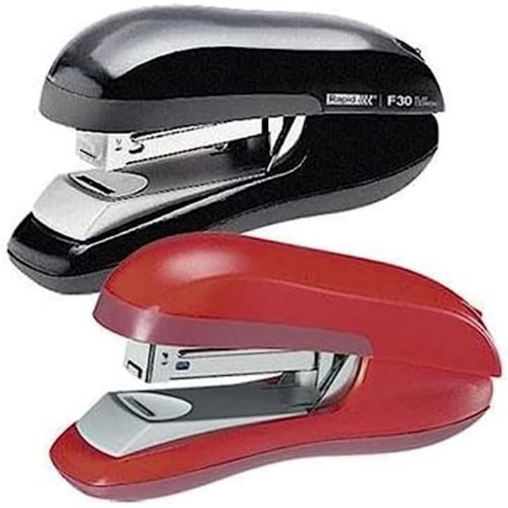 Rapid F30 Fashion Half Strip Stapler, 30 Sheet Capacity, Flat Clinch Stapling, Ergonomic Design, Black, 23722200