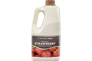 Tea Zone J1090 64 oz Strawberry Syrup for Tea, Sweets, Ice Cream, Cocktails Blending