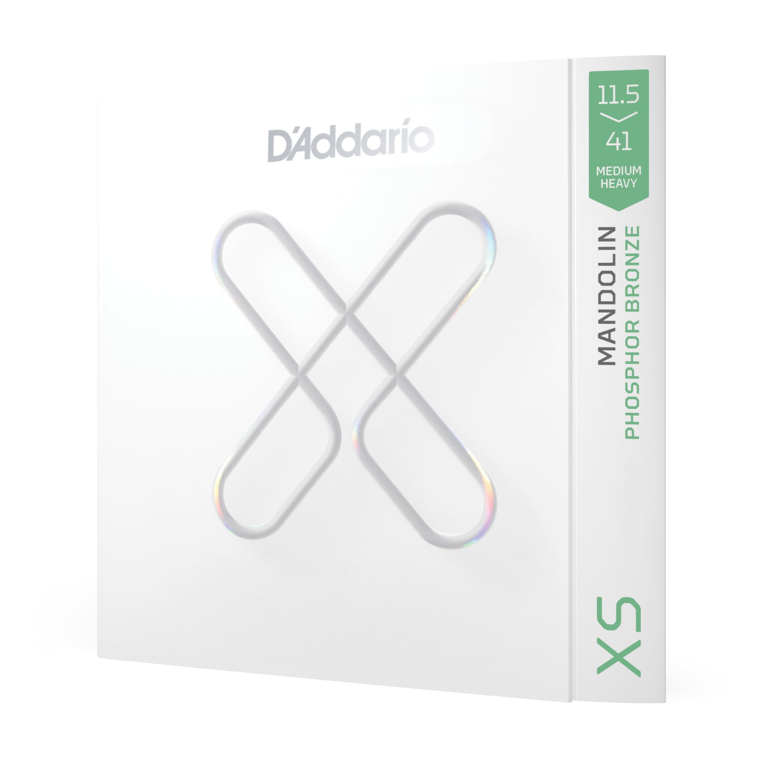 D'Addario Mandolin Strings - Coated Mandolin Strings - XS Phosphor Bronze - For 8 String Mandolin - Maximum Life, Smooth Feel - XSM11541 - Medium Heavy, 11.5-41