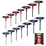 XOOL 14PCS T Handle Allen Wrench Set, Metric & SAE