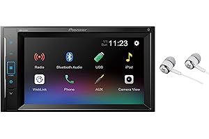 Pioneer 6.2" Double Din VGA Touchscreen Weblink, Bluetooth USB MP3 AUX Input, In-Dash Multi-Color Illumination, Android Smartphone Compatibility Digital Media Receiver