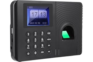Hakeeta Digital Fingerprint Biometric Assistance Machine, 2.4 inch TFT LCD Screen Fingerprint Access Control Device Employee Time Attendance for Exits of Office, Factory, Hotel, School.(US)