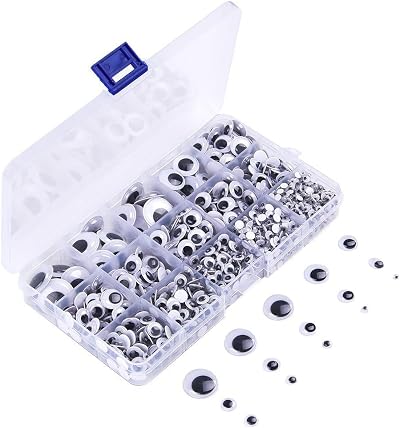 KUUQA 1220 Pieces Self-Adhesive Googly Eyes for DIY Crafts & Scrapbooking