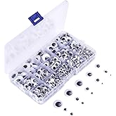 KUUQA 1220 Pieces Self Adhesive Wiggle Googly Eyes (Assorted Sizes)