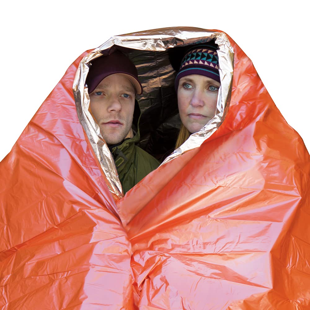 Adventure Medical Kits 2 Person Survival Blanket Shelter Heetsheets material Reflects 90% body heat Survival (LDPE-4),Orange,60 x 90 Inches