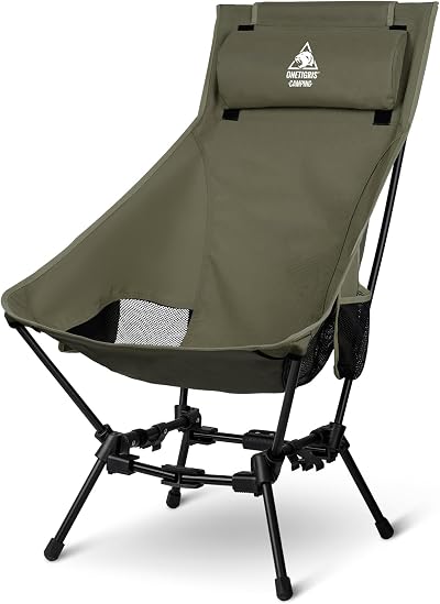 OneTigris Dragonhide Oversized Camping Chair with Pillow 275 lb Capacity
