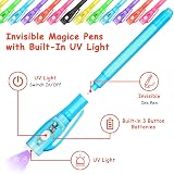 OFFCUP Invisible Ink Pen 14Pcs UV Light Spy Pens Kids Safe Ink view 3
