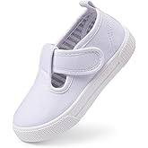 Sonsage Toddler Boys Girls Canvas Sneakers Soft Sole T-Strap Shoes Lightweight Comfy Classical Flats Non Skid Shoe for Little Kids
