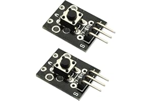 JCBIZ 2PCS KY-004 3 Pin Button Key Tactile Switch Sensor Breakout Board Module For Arduino Raspberry Pie
