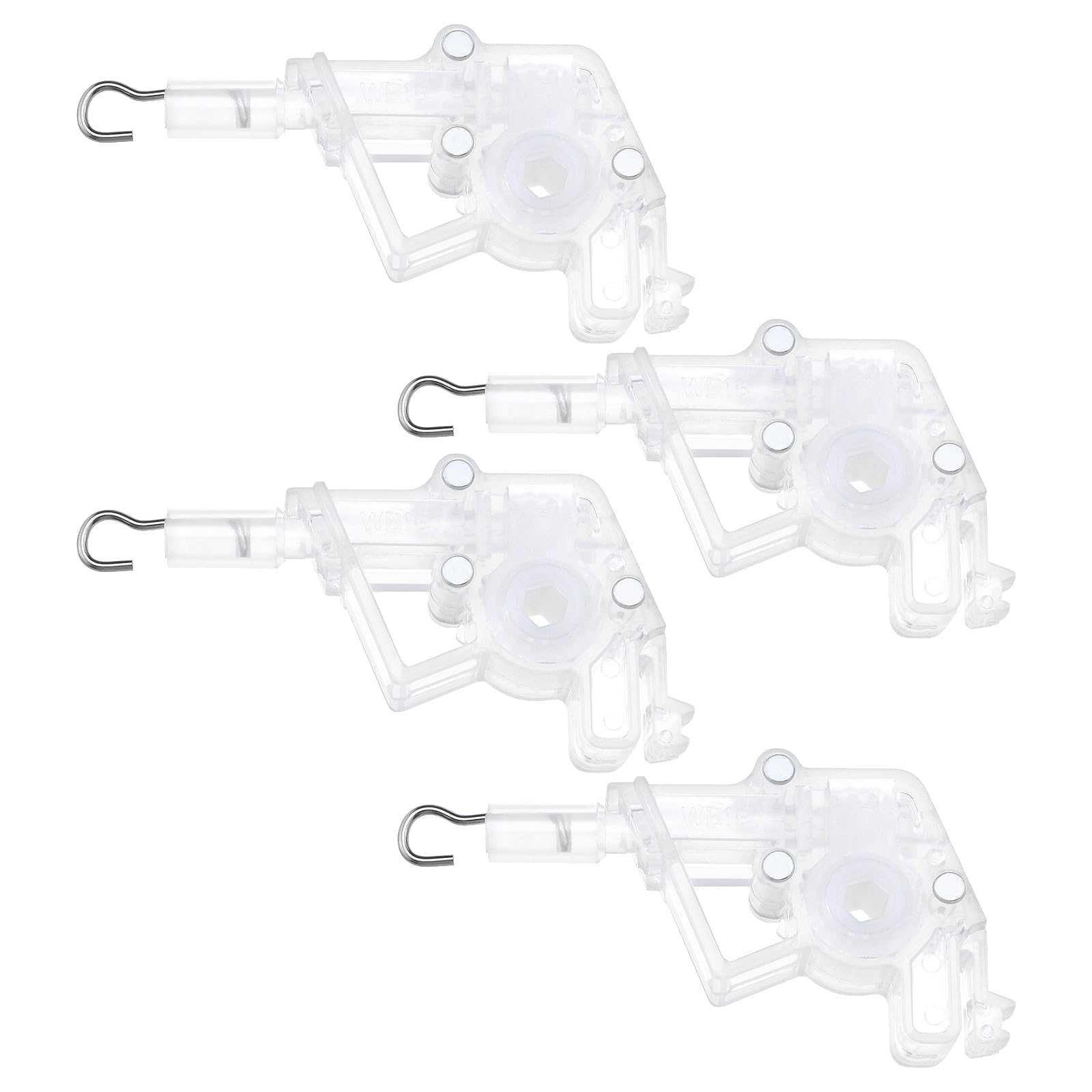 OTOTEC 4PCS 2" Low Profile Wand Tilter Mechanism with 7/32" Hexagon Shaped Gear Hook Connection for Low Rail Blinds Headrail Accessory